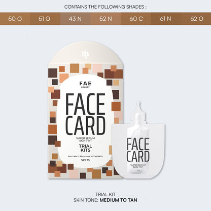 Trial Kit: Face Card 4 in 1 Super Serum Skin Tint