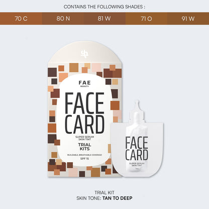 Trial Kit: Face Card 4 in 1 Super Serum Skin Tint