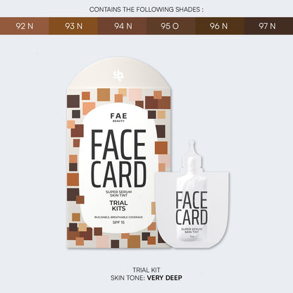 Trial Kit: Face Card 4 in 1 Super Serum Skin Tint