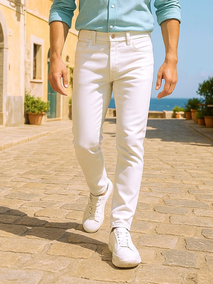 White Solid Jeans | Kingdom Of White at Broadway