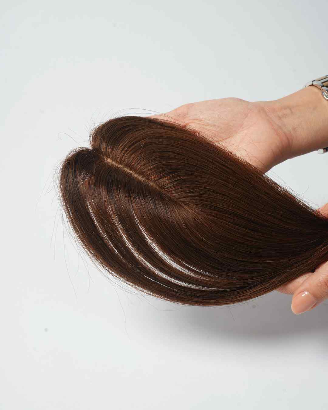 Scalp Line Hair Topper - Light Brown – 1.5 x 5inch – Silk Base