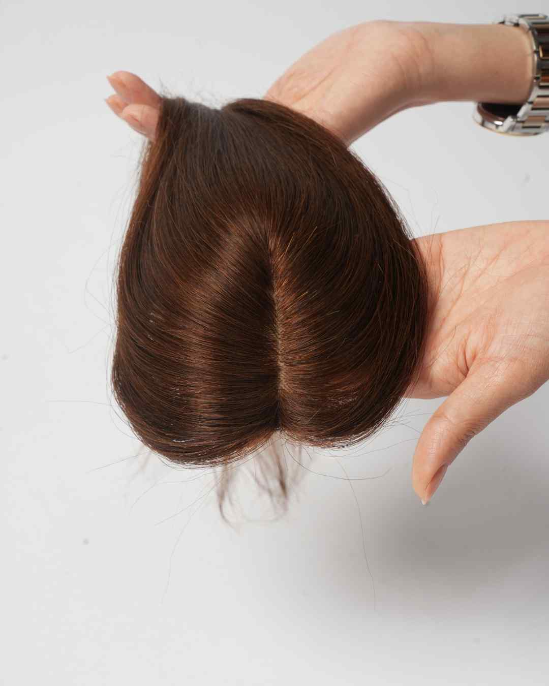 Scalp Line Hair Topper - Light Brown – 1.5 x 5inch – Silk Base