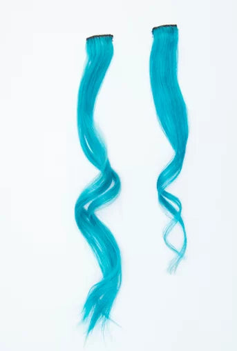 Unicorn Blue #Strandout- Coloured clip-In Hair | Nish Hair at Broadway