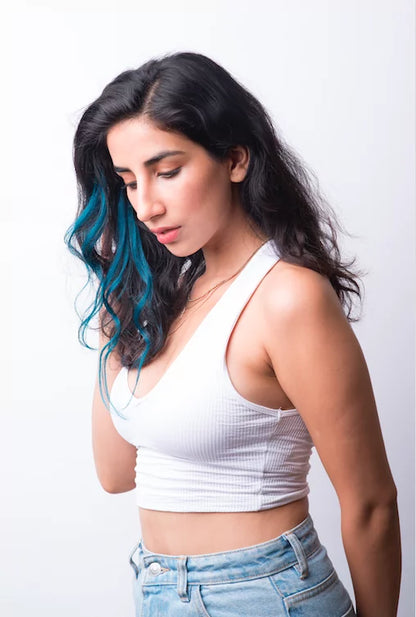 Teal Blue – #Strandout Coloured clip-In Hair| Nish Hair