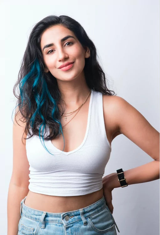 Teal Blue – #Strandout Coloured clip-In Hair| Nish Hair