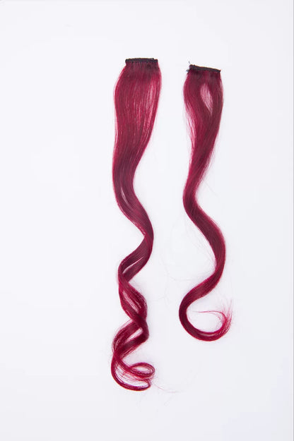 BURGUNDY #Strandout – Coloured clip-In Hair| Nish Hair