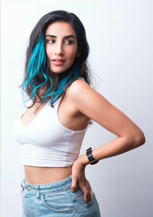 Unicorn Blue #Strandout- Coloured clip-In Hair | Nish Hair at Broadway