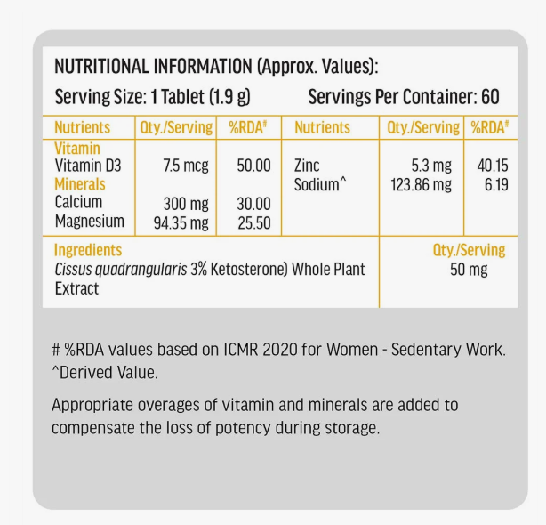HealthKart HK Vitals Calcium with Mag Zinc & Vit D3 | HK Vitals at Broadway