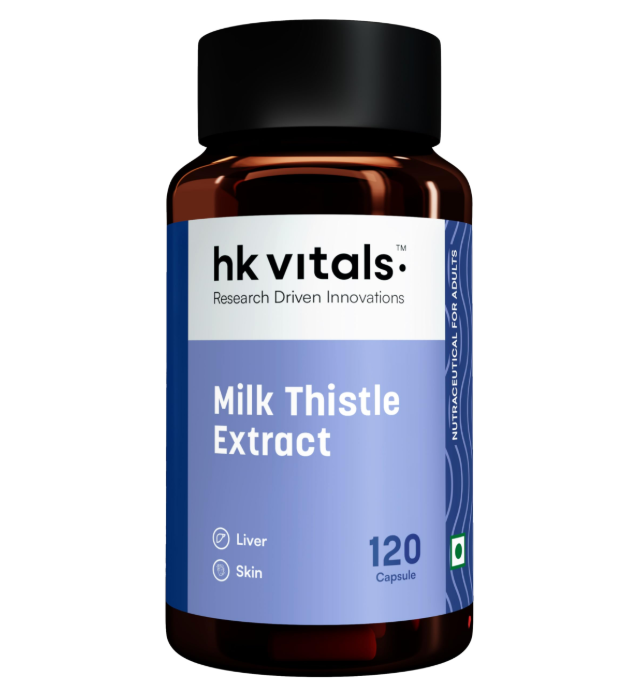 hk vitals Milk Thistle Extract (120 Capsules) | Liver Support Supplement | Silybum Marianum Liver Detox for Men and Women | HK Vitals at Broadway