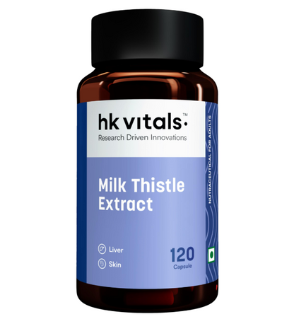 hk vitals Milk Thistle Extract (120 Capsules) | Liver Support Supplement | Silybum Marianum Liver Detox for Men and Women | HK Vitals at Broadway