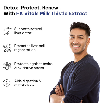 hk vitals Milk Thistle Extract (120 Capsules) | Liver Support Supplement | Silybum Marianum Liver Detox for Men and Women | HK Vitals at Broadway