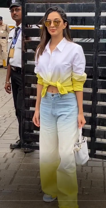 Yellow Ombre Denim Jeans(Double Colors)