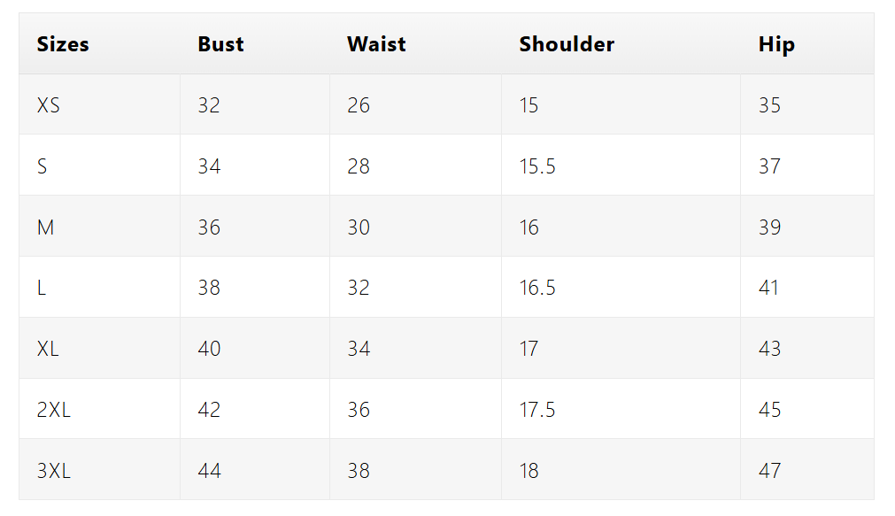 Size Chart for Black Chand Halter Embroidered Kurta Set