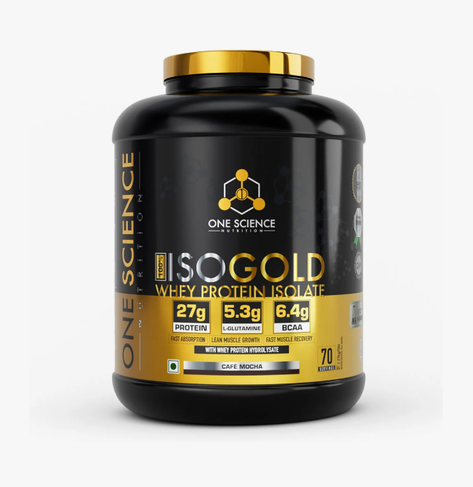 OSN Iso Gold Whey Protein 5lbs Grass Fed Whey 27g Protein Cafe Mocha | One Science Nutrition at Broadway