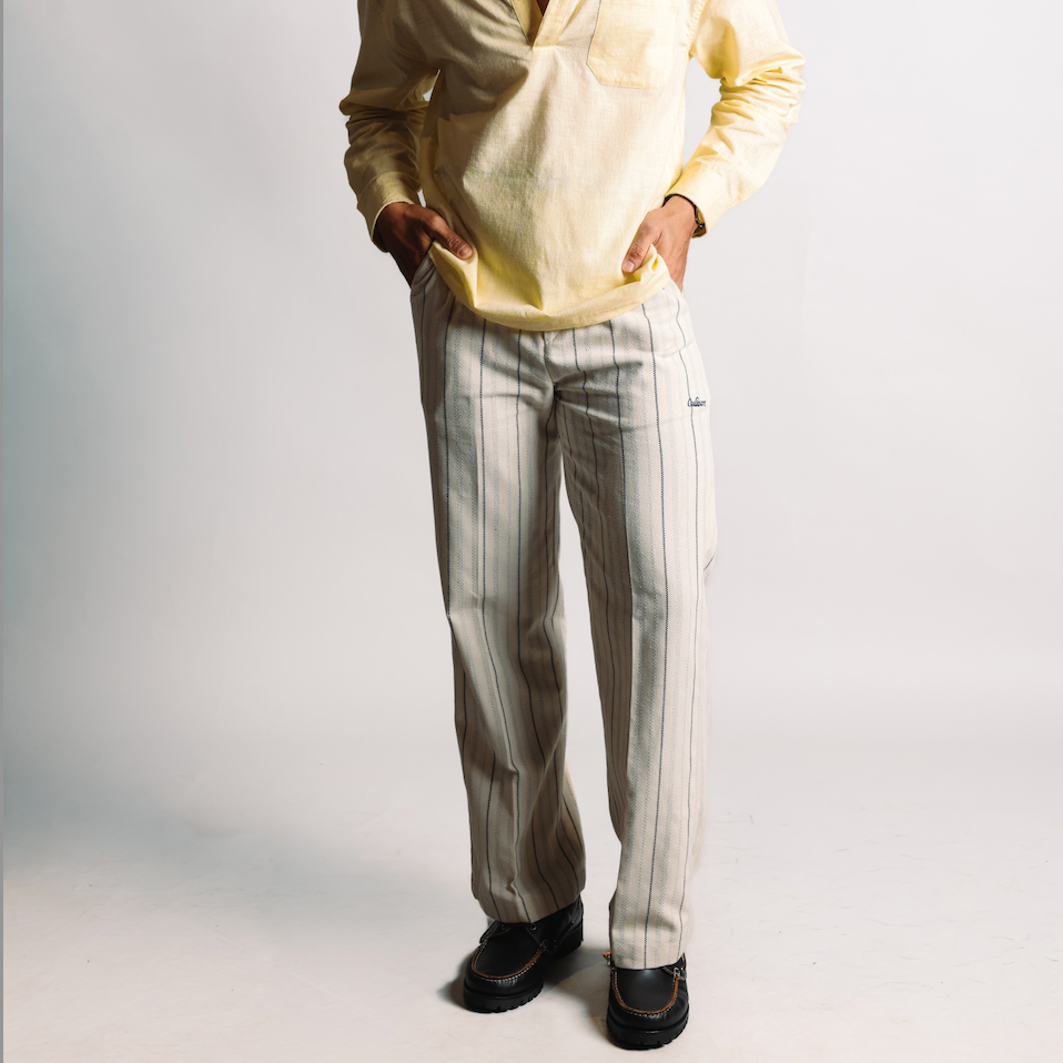 Summer Striped Pants - Offwhite
