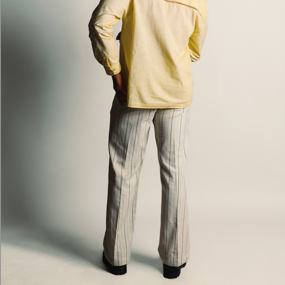 Summer Striped Pants - Offwhite