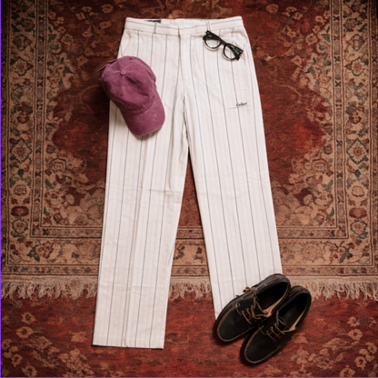 Summer Striped Pants - Offwhite