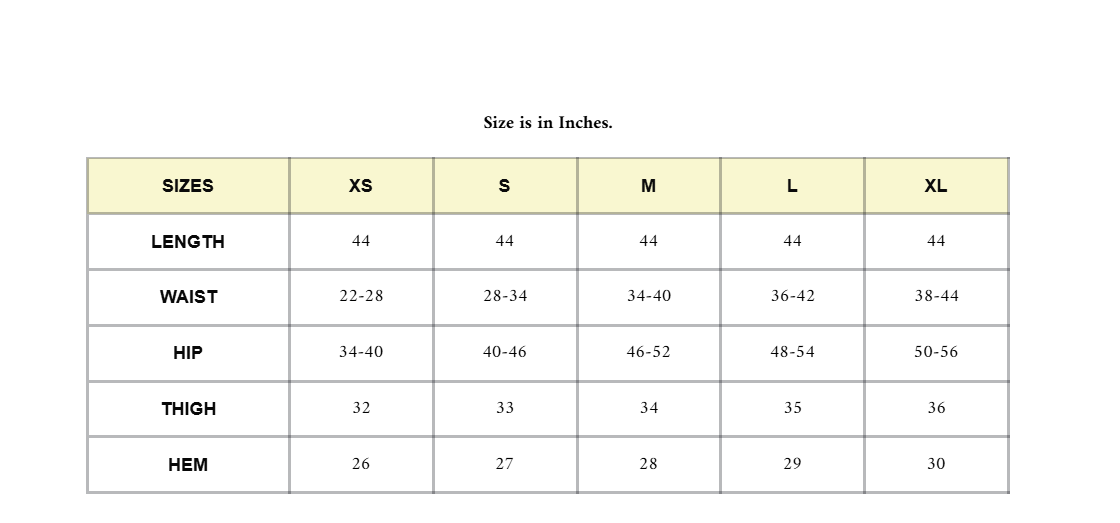 Size Guide