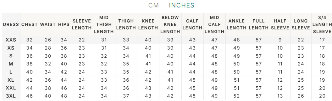Size Guide