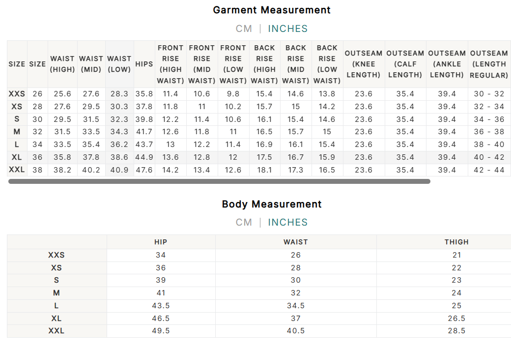 Size Guide