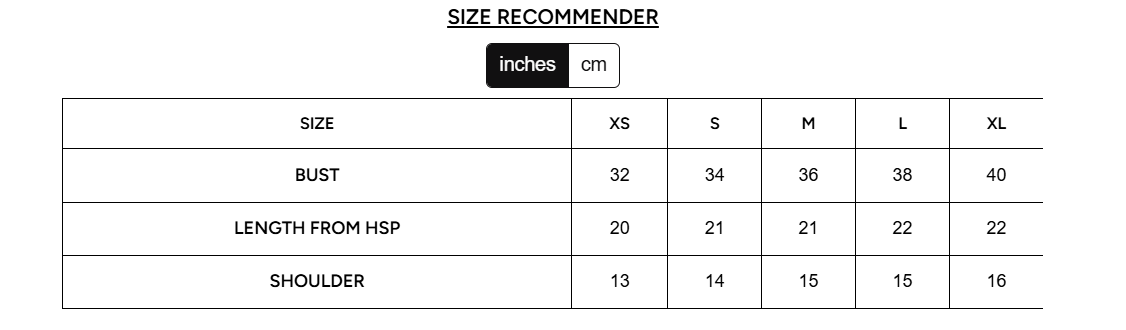 Size Guide