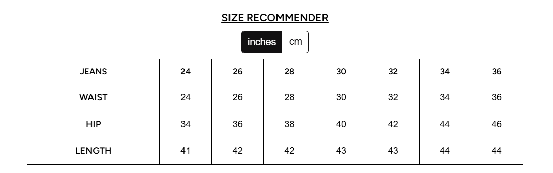 Size Guide