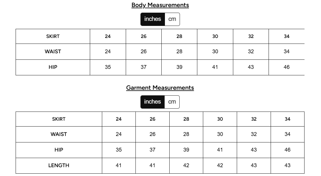 Size Guide