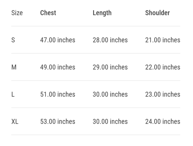 Size Guide