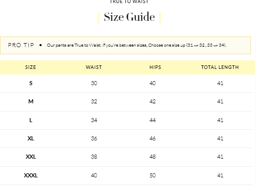 Size Guide