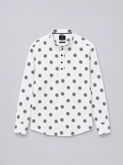 Serein Mandarin Dobby Cotton Shirt