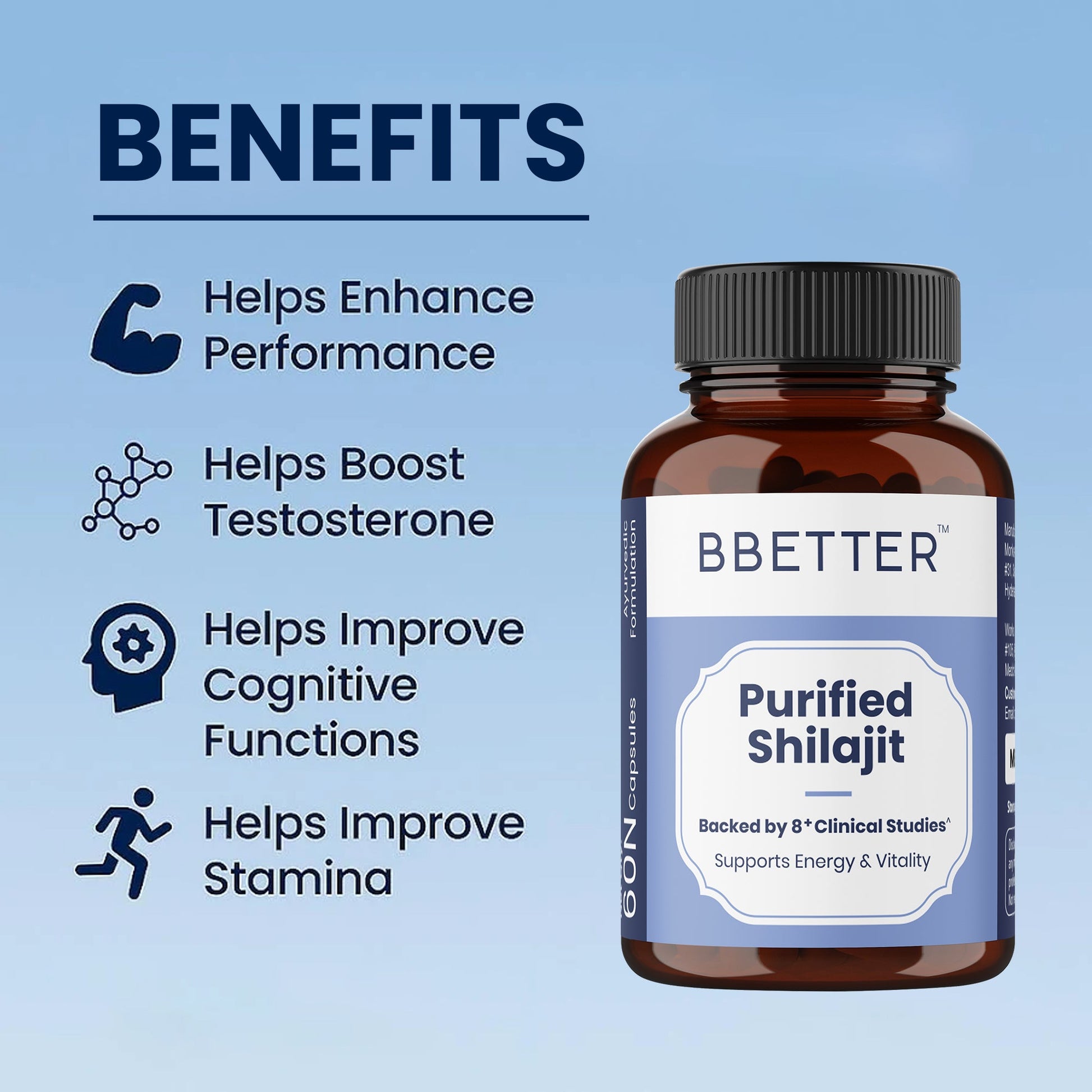 BBETTER Purified Shilajit - With Clinically Proven PrimaVie Shilajit to Support Energy & Vitality | Bbetter at Broadway