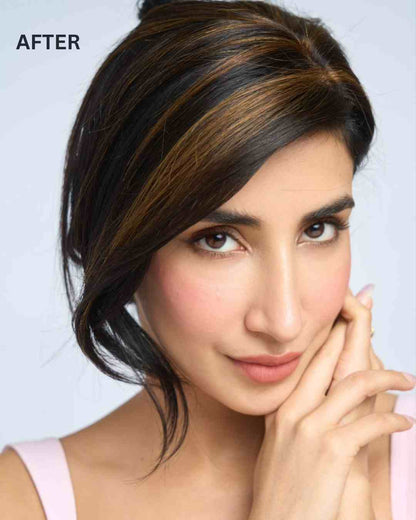 Hair Topper For Short Hair - Natural Black with Highlights – Silk Top Topper  3x4