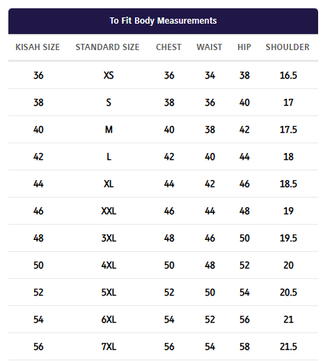 Size Chart for KISAH | Men's Printed Blended Yellow Kurta