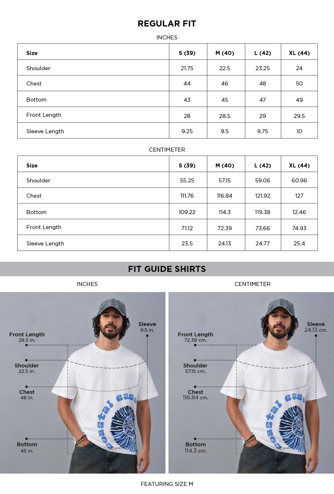 Coastbound White Oversized Cotton Graphic Tee - size chart