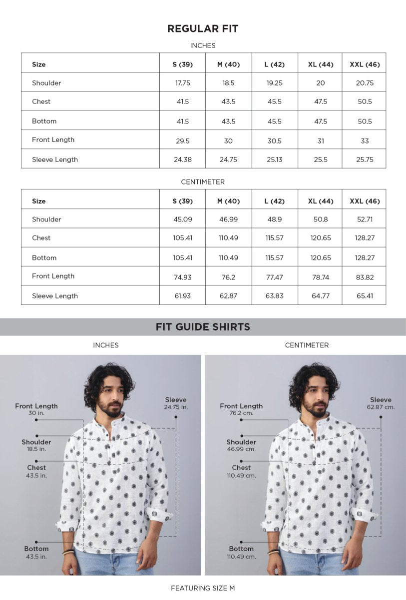 Serein Mandarin Dobby Cotton Shirt