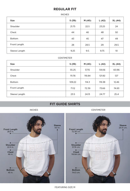 Stamps White Oversized Cotton Embroidered Tee - size chart