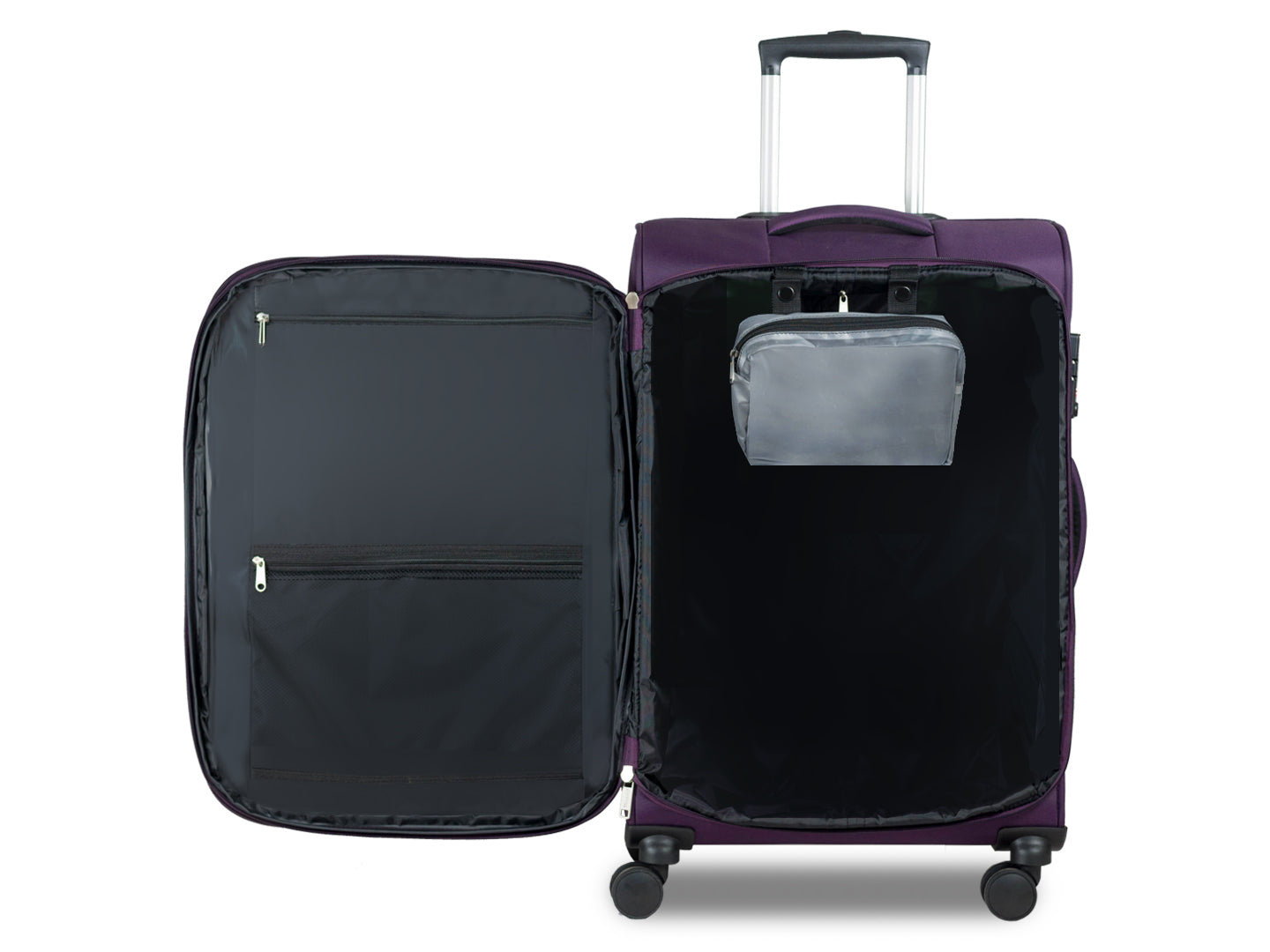Carriall Slash Medium Size Purple Check-in Luggage