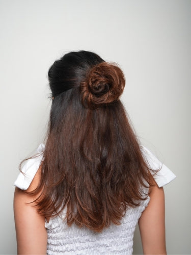 Human Hair Donut Scrunchie Light Brown | Nish Hair at Broadway