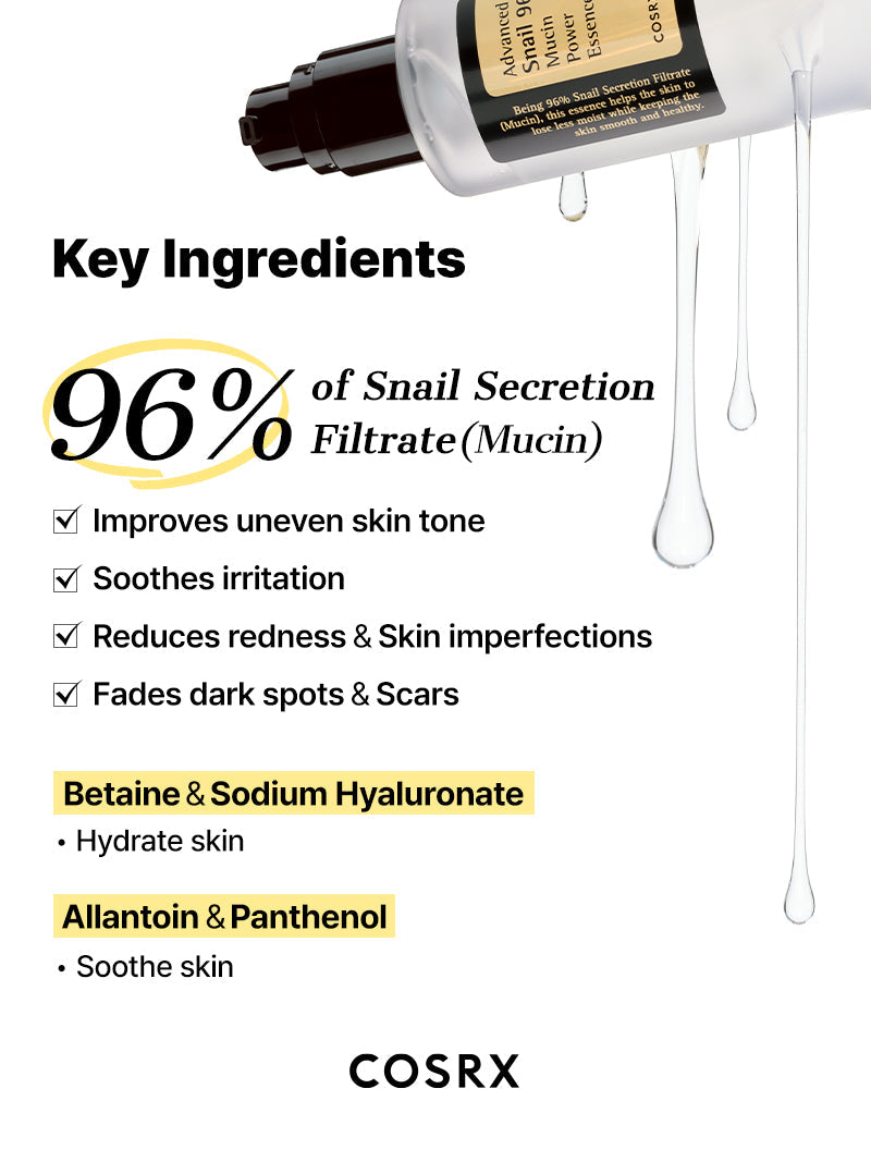 Advanced Snail 96 Mucin Power Essence - 3.38 fl.oz / 100mL | Cosrx at Broadway
