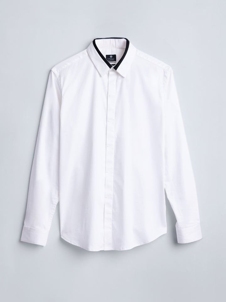 White Solid Party Shirt | Kingdom Of White at Broadway