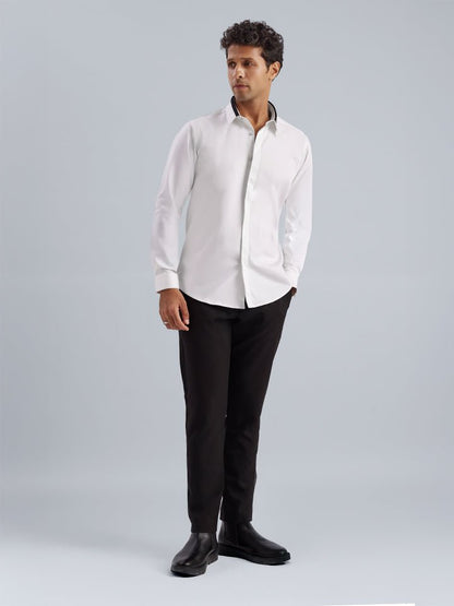 White Solid Party Shirt | Kingdom Of White at Broadway