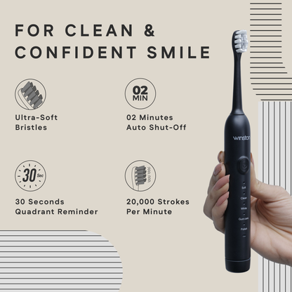 Sonic Electric Toothbrush | Rechargeable, 5 Cleaning Modes, IPX8 Waterproof | Winston at Broadway