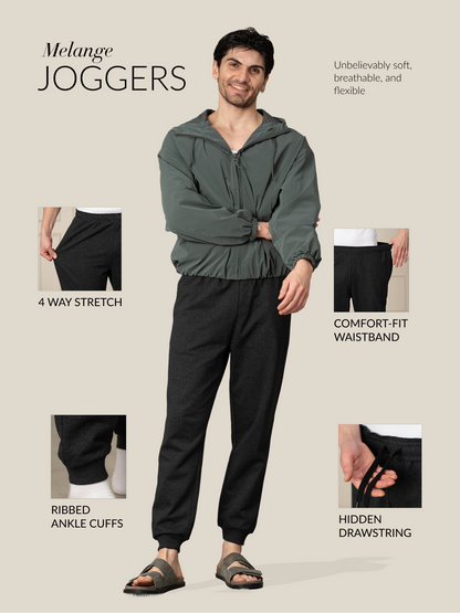 Soren Black Tapered Fit Joggers