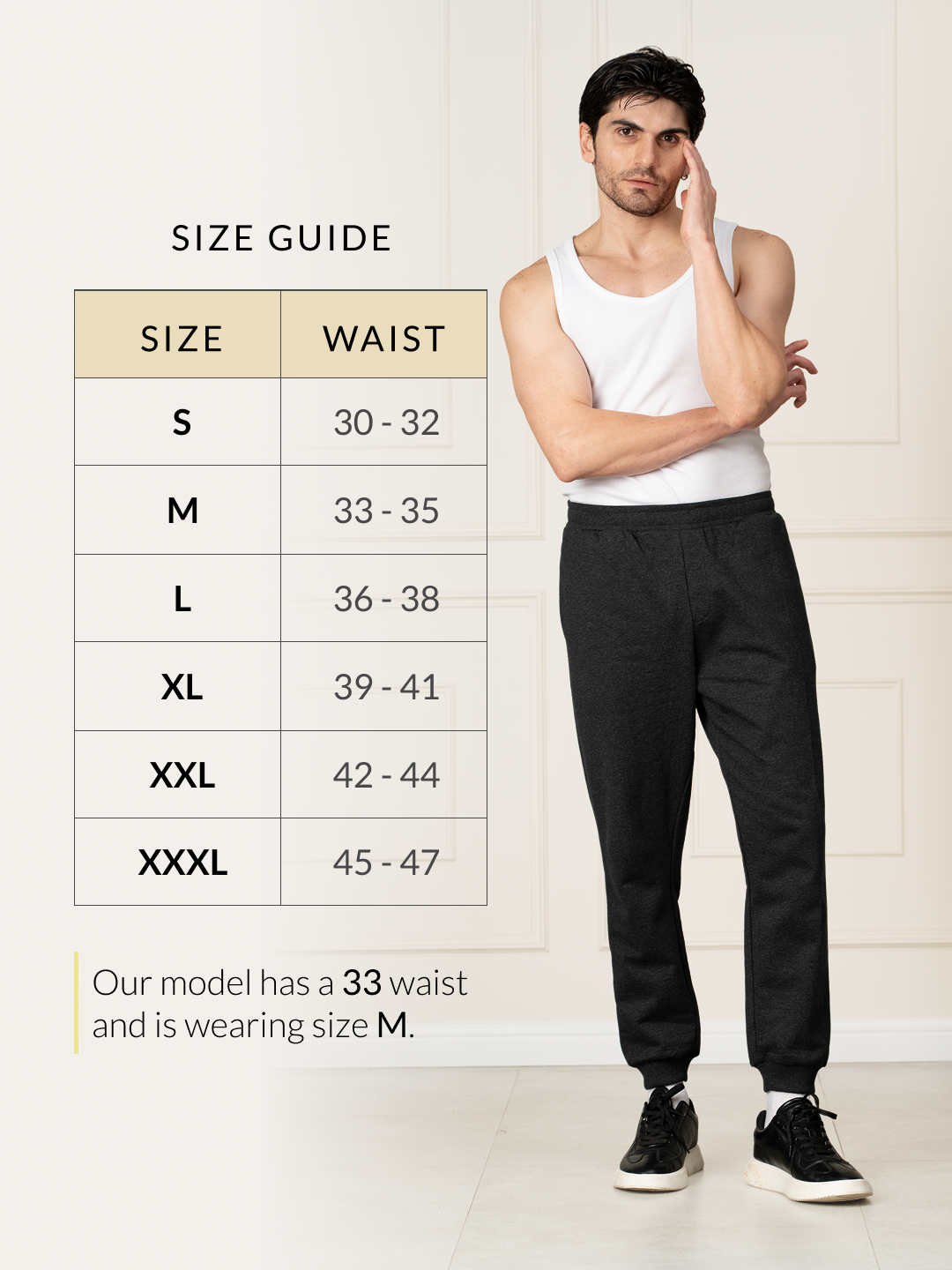 Soren Black Tapered Fit Joggers