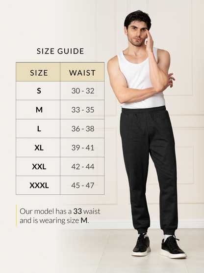 Soren Black Tapered Fit Joggers