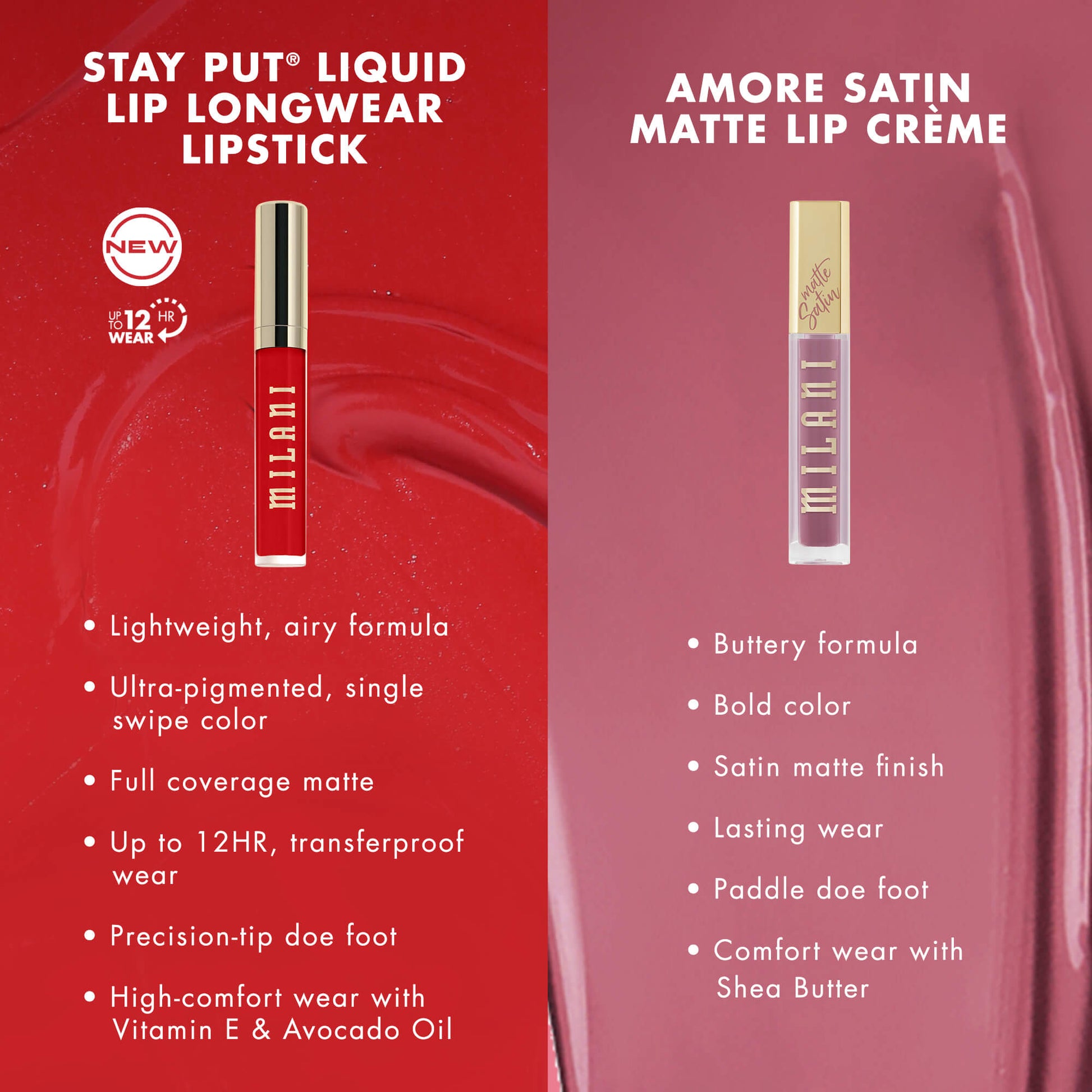 Stay Put Liquid Lip Longwear Lipstick | Milani at Broadway