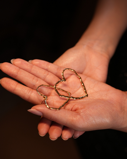 Structured heart Earrings | Nish Hair X Evil Eye Jewel