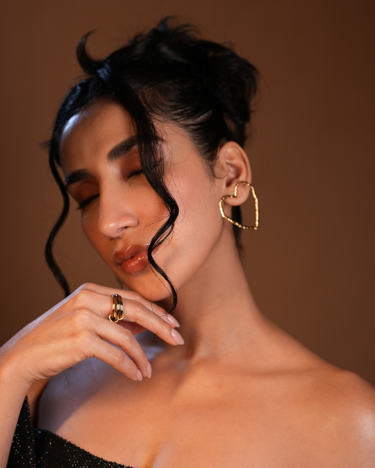 Structured heart Earrings | Nish Hair X Evil Eye Jewel