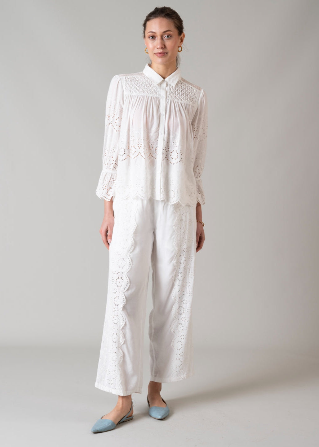 Alba Schiffli Pants | Style Island at Broadway