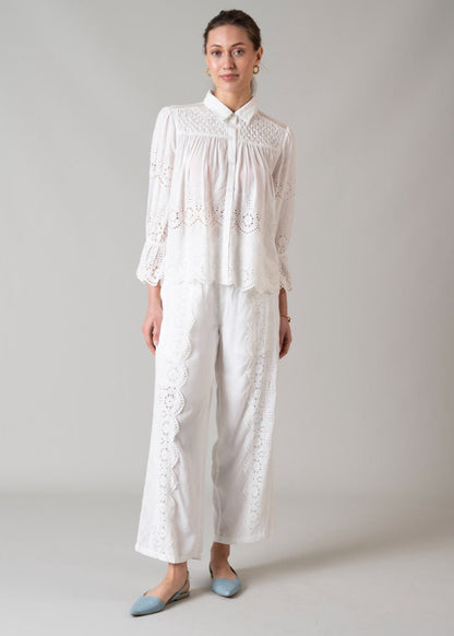 Alba Schiffli Pants | Style Island at Broadway